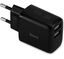 Сетевое зар./устр. Buro BUWH1 15.5W 3.1A+1A 2xUSB универсальное черный (BUWH15S200BK)