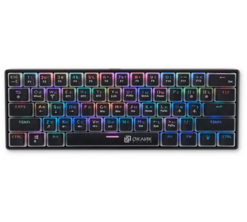 Клавиатура Оклик K763W механическая черный USB беспроводная BT/Radio Multimedia for gamer LED (1920548) Клавиатура Оклик K763W механическая черный USB беспроводная BT/Radio Multimedia for gamer LED (1920548)