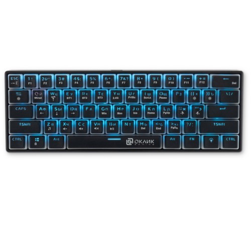 Клавиатура Оклик K763W механическая черный USB беспроводная BT/Radio Multimedia for gamer LED (1920548) Клавиатура Оклик K763W механическая черный USB беспроводная BT/Radio Multimedia for gamer LED (1920548)