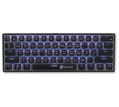 Клавиатура Оклик K763W механическая черный USB беспроводная BT/Radio Multimedia for gamer LED (1920548) Клавиатура Оклик K763W механическая черный USB беспроводная BT/Radio Multimedia for gamer LED (1920548)