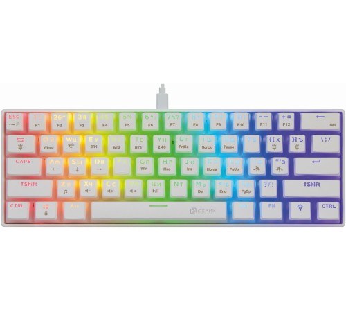 Клавиатура Оклик K763W механическая белый USB беспроводная BT/Radio Multimedia for gamer LED (1920562) Клавиатура Оклик K763W механическая белый USB беспроводная BT/Radio Multimedia for gamer LED (1920562)