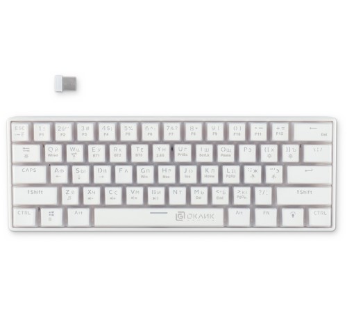 Клавиатура Оклик K763W механическая белый USB беспроводная BT/Radio Multimedia for gamer LED (1920562) Клавиатура Оклик K763W механическая белый USB беспроводная BT/Radio Multimedia for gamer LED (1920562)