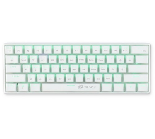 Клавиатура Оклик K763W механическая белый USB беспроводная BT/Radio Multimedia for gamer LED (1920562) Клавиатура Оклик K763W механическая белый USB беспроводная BT/Radio Multimedia for gamer LED (1920562)