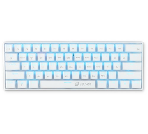 Клавиатура Оклик K763W механическая белый USB беспроводная BT/Radio Multimedia for gamer LED (1920562) Клавиатура Оклик K763W механическая белый USB беспроводная BT/Radio Multimedia for gamer LED (1920562)