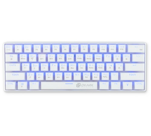 Клавиатура Оклик K763W механическая белый USB беспроводная BT/Radio Multimedia for gamer LED (1920562) Клавиатура Оклик K763W механическая белый USB беспроводная BT/Radio Multimedia for gamer LED (1920562)