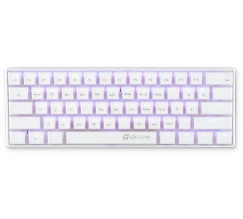 Клавиатура Оклик K763W механическая белый USB беспроводная BT/Radio Multimedia for gamer LED (1920562) Клавиатура Оклик K763W механическая белый USB беспроводная BT/Radio Multimedia for gamer LED (1920562)