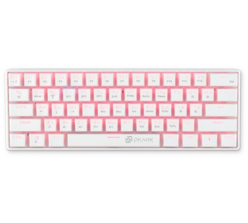 Клавиатура Оклик K763W механическая белый USB беспроводная BT/Radio Multimedia for gamer LED (1920562) Клавиатура Оклик K763W механическая белый USB беспроводная BT/Radio Multimedia for gamer LED (1920562)