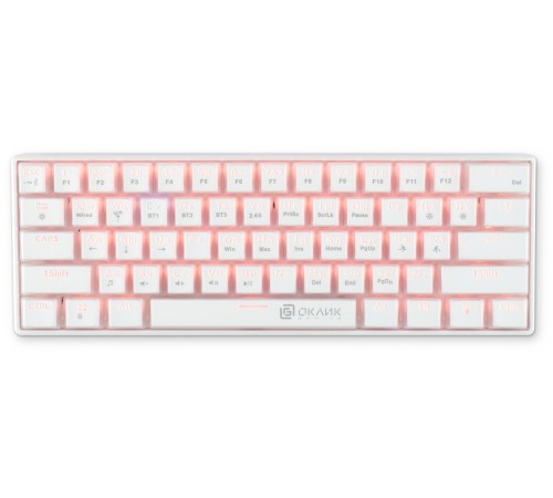 Клавиатура Оклик K763W механическая белый USB беспроводная BT/Radio Multimedia for gamer LED (1920562) Клавиатура Оклик K763W механическая белый USB беспроводная BT/Radio Multimedia for gamer LED (1920562)
