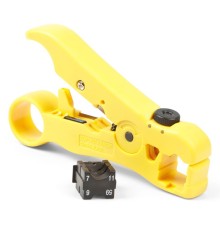 Инструмент зачистки Hyperline HT-352 для UTP/STP RF-59/6/11/7 (упак:1шт) желтый