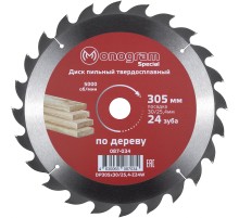 Диск пильный по дер. Monogram 087-034 d=305мм d(посад.)=30мм (циркулярные пилы) (упак.:1шт)