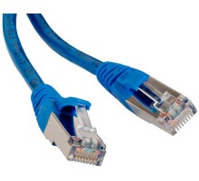 Патч-корд Hyperline PC-LPM-STP-RJ45-RJ45-C5e-0.5M-LSZH-BL PC-LPM-STP-RJ45-RJ45-C5E-0.5M F/UTP общий экран RJ-45 вил.-вилка RJ-45 кат.5E 0.5м синий LSZH (уп.:1шт) 26AWG