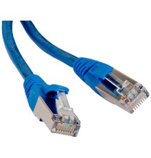 Патч-корд Hyperline PC-LPM-STP-RJ45-RJ45-C5e-0.5M-LSZH-BL PC-LPM-STP-RJ45-RJ45-C5E-0.5M F/UTP общий экран RJ-45 вил.-вилка RJ-45 кат.5E 0.5м синий LSZH (уп.:1шт) 26AWG