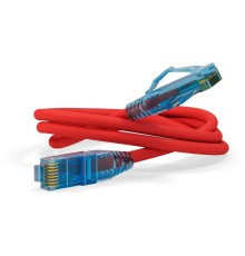 Патч-корд Hyperline PC-LPM-UTP-RJ45-RJ45-C6-5M-LSZH-RD PC-LPM-UTP-RJ45-RJ45-C6-5M U/UTP не экранированный RJ-45 вил.-вилка RJ-45 кат.6 5м красный LSZH (уп.:1шт) 24AWG