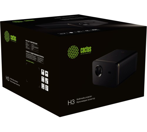 Проектор Cactus CS-H3.SG DLP 16800Lm (1920x1080) 200000:1 ресурс лампы:20000часов 1xUSB typeA 1xHDMI 3.1кг Проектор Cactus CS-H3.SG DLP 16800Lm (1920x1080) 200000:1 ресурс лампы:20000часов 1xUSB typeA 1xHDMI 3.1кг