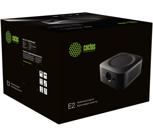 Проектор Cactus CS-E2.SG DLP 5600Lm (1920x1080) 200000:1 ресурс лампы:20000часов 1xUSB typeA 1xHDMI 4.2кг Проектор Cactus CS-E2.SG DLP 5600Lm (1920x1080) 200000:1 ресурс лампы:20000часов 1xUSB typeA 1xHDMI 4.2кг