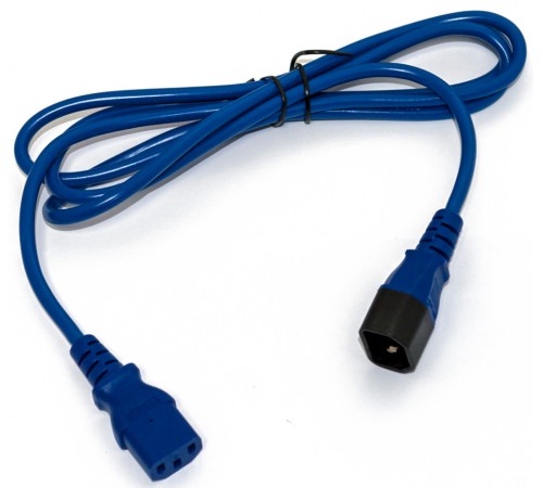 Шнур питания Hyperline PWC-IEC13-IEC14-5.0-BL C13-С14 проводник.:3x0.75мм2 5м 250В 10А (упак.:1шт) синий