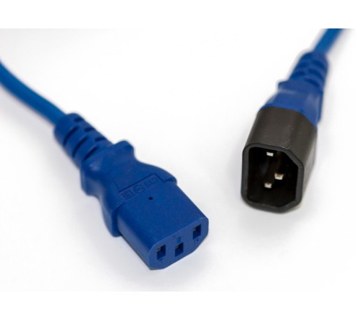 Шнур питания Hyperline PWC-IEC13-IEC14-5.0-BL C13-С14 проводник.:3x0.75мм2 5м 250В 10А (упак.:1шт) синий