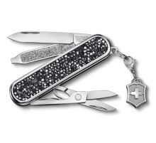Нож перочинный Victorinox Classic Brilliant Crystal (0.6221.35) 58мм 5функц. черный/серебристый подар.коробка