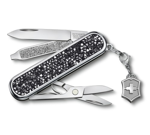 Нож перочинный Victorinox Classic Brilliant Crystal (0.6221.35) 58мм 5функц. черный/серебристый подар.коробка Нож перочинный Victorinox Classic Brilliant Crystal (0.6221.35) 58мм 5функц. черный/серебристый подар.коробка