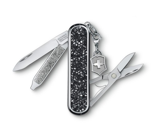 Нож перочинный Victorinox Classic Brilliant Crystal (0.6221.35) 58мм 5функц. черный/серебристый подар.коробка Нож перочинный Victorinox Classic Brilliant Crystal (0.6221.35) 58мм 5функц. черный/серебристый подар.коробка