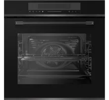 Духовой шкаф Электрический Hyundai HMEO 6780 DX черное стекло/серебристый