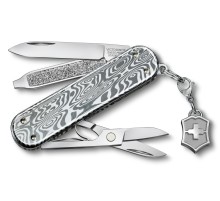 Нож перочинный Victorinox Classic Brilliant Damast (0.6221.34) 58мм 5функц. серебристый подар.коробка