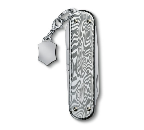 Нож перочинный Victorinox Classic Brilliant Damast (0.6221.34) 58мм 5функц. серебристый подар.коробка Нож перочинный Victorinox Classic Brilliant Damast (0.6221.34) 58мм 5функц. серебристый подар.коробка