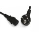Hyperline PWC-IEC13-SHM-1.0-BK Кабель питания компьютера (Shucko+C13) (3x0.75), 1.0м