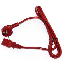 Шнур питания Hyperline PWC-IEC13-SHM-1.8-RD C13-Schuko проводник.:3x0.75мм2 1.8м 250В 10А (упак.:1шт) красный