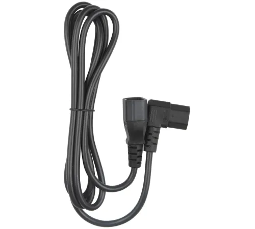 Hyperline PWC-IEC13A-IEC14-1.8-BK Кабель питания монитор-компьютер IEC 320 C13 (угловая) - IEC 320 C14 (3x0.75), 10A, прямая вилка, 1.8м, цвет черный