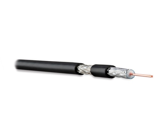 Кабель коаксиальный Hyperline COAX-RG6-100 RG-6 FTP PVC внутренний 100м черный Кабель коаксиальный Hyperline COAX-RG6-100 RG-6 FTP PVC внутренний 100м черный