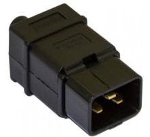 Hyperline CON-IEC320C20 Разъем IEC 60320 C20 220В 16A на кабель, контакты на винтах (плоские выступающие штыревые контакты в пластиковом обрамлении), прямой