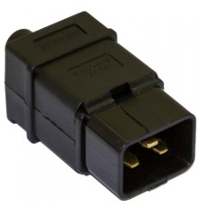 Hyperline CON-IEC320C20 Разъем IEC 60320 C20 220В 16A на кабель, контакты на винтах (плоские выступающие штыревые контакты в пластиковом обрамлении), прямой