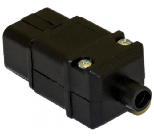 Hyperline CON-IEC320C20 Разъем IEC 60320 C20 220В 16A на кабель, контакты на винтах (плоские выступающие штыревые контакты в пластиковом обрамлении), прямой