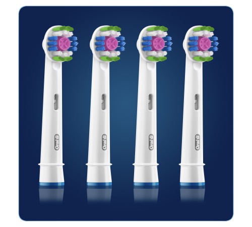 Насадка для зубных щеток Oral-B EB18рRB 3D White CleanMaxim (упак.:4шт) для электрической зубной щетки Oral-B Насадка для зубных щеток Oral-B EB18рRB 3D White CleanMaxim (упак.:4шт) для электрической зубной щетки Oral-B