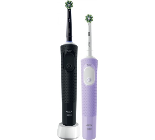 Набор электрических зубных щеток Oral-B Vitality Pro черный/лиловый Набор электрических зубных щеток Oral-B Vitality Pro черный/лиловый