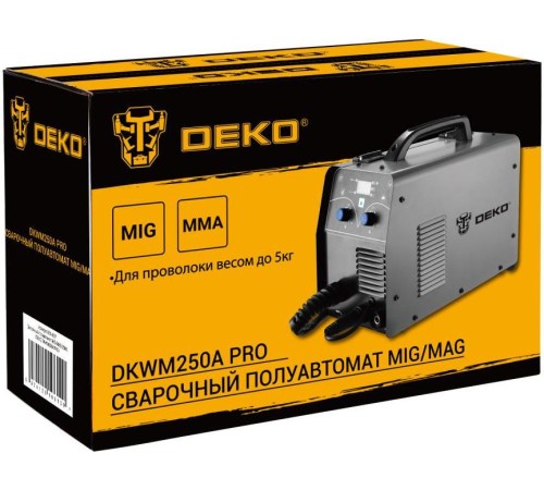 Сварочный полуавтомат Deko DKWM250A MIG-MAG/ММА 7кВт Сварочный полуавтомат Deko DKWM250A MIG-MAG/ММА 7кВт