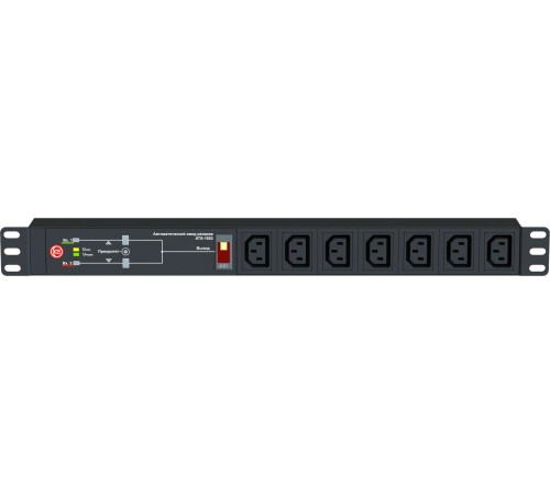 АВР Elemy ATS-1602 1U 19" ввод:2xIEC C14 выход:6xSchuko8A черный