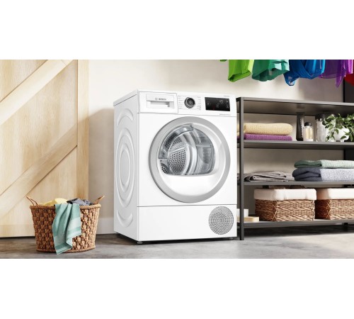 Сушильная машина Bosch Serie 6 WTU8769SSN пан.англ. кл.энер.:A макс.загр.:9кг белый