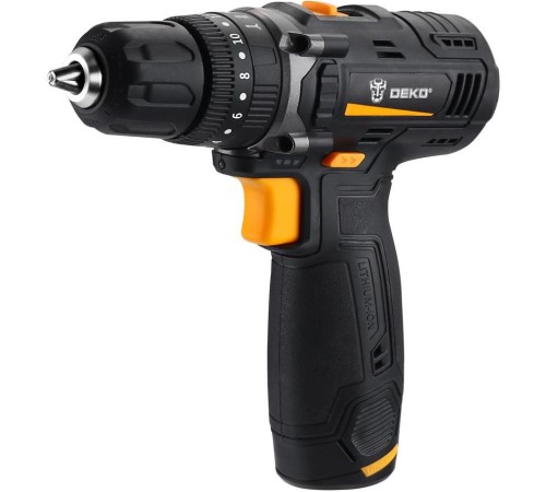 Дрель-шуруповерт ударная аккумуляторная DEKO GCD12DU, 12В, 1x1.5Ач Дрель-шуруповерт ударная аккумуляторная DEKO GCD12DU, 12В, 1x1.5Ач