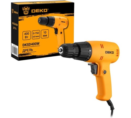 Дрель Deko DKSD400W 400Вт патрон:быстрозажимной реверс (063-4086) Дрель Deko DKSD400W 400Вт патрон:быстрозажимной реверс (063-4086)