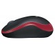 Мышь Logitech M186 черный/красный оптическая (1000dpi) беспроводная USB2.0 для ноутбука (2but)