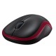 Мышь Logitech M186 черный/красный оптическая (1000dpi) беспроводная USB2.0 для ноутбука (2but)