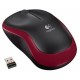 Мышь Logitech M186 черный/красный оптическая (1000dpi) беспроводная USB2.0 для ноутбука (2but)