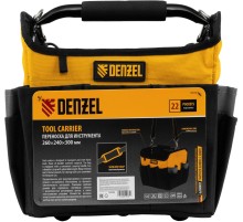 Переноска для инструмента, 260х240х300 мм, 22 кармана, наплечный ремень// Denzel