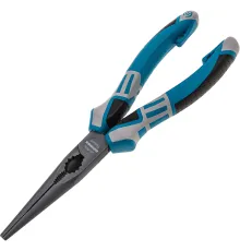 Длинногубцы прямые GROSS 205 мм, трехкомпонентные рукоятки 17171