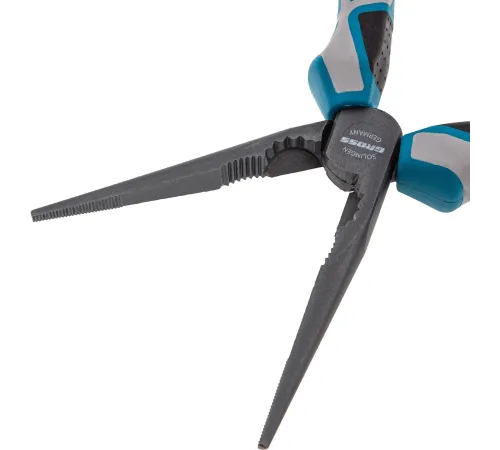 Длинногубцы прямые GROSS 205 мм, трехкомпонентные рукоятки 17171