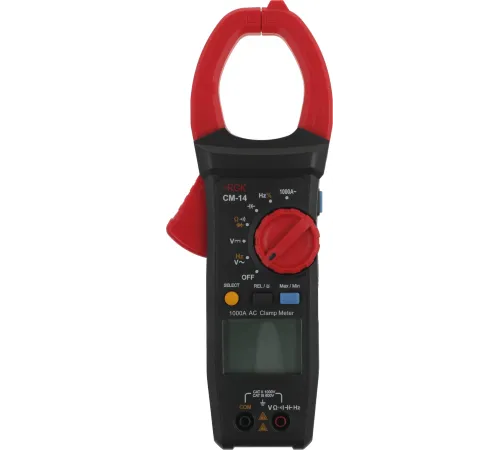 Клещи токоизмерительные RGK CM-14 цифр. измер.ток:переменный черный/красный (755115)