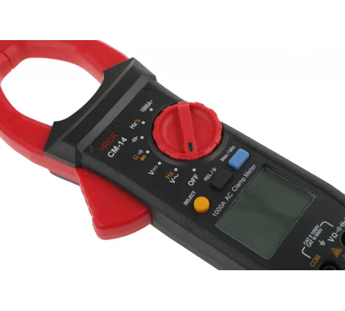 Клещи токоизмерительные RGK CM-14 цифр. измер.ток:переменный черный/красный (755115)