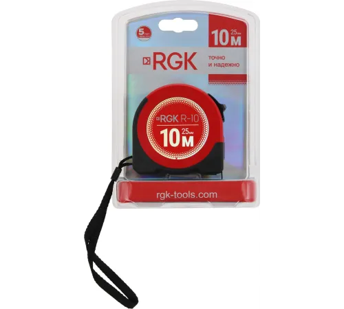 Рулетка RGK R10 дл.полотна 10м (755986) Рулетка RGK R10 дл.полотна 10м (755986)